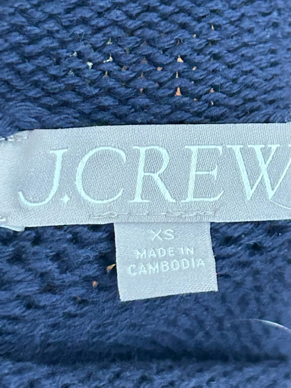 J. Crew, Striped Navy and White Crewneck Sweater, Sz XS